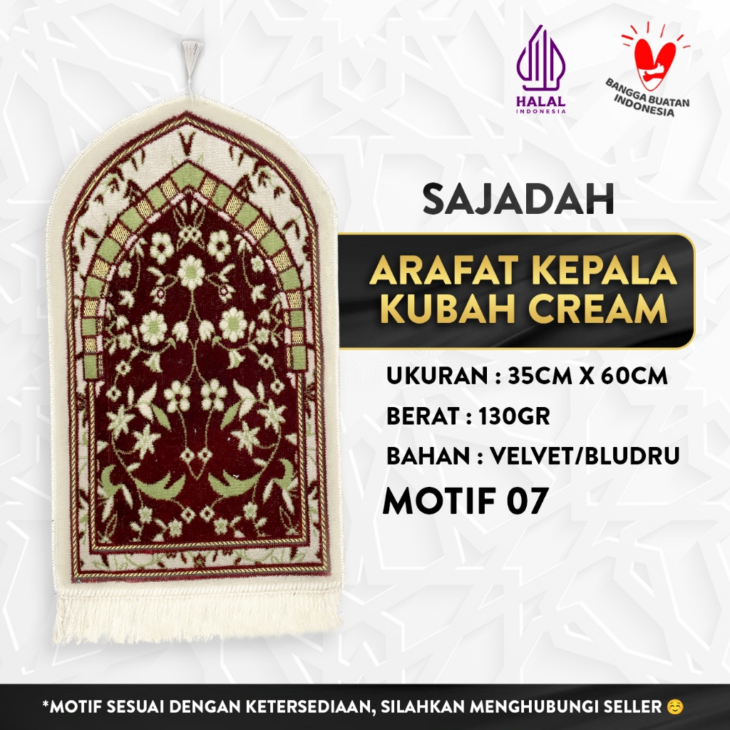 Sajadah Arafat Kepala Kubah Cream
