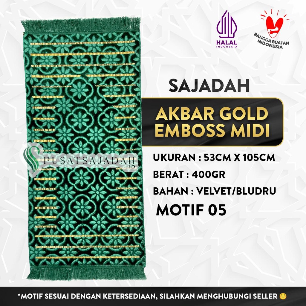 Sajadah Akbar Gold Emboss Midi