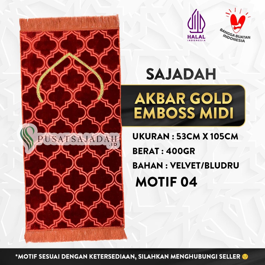 Sajadah Akbar Gold Emboss Midi
