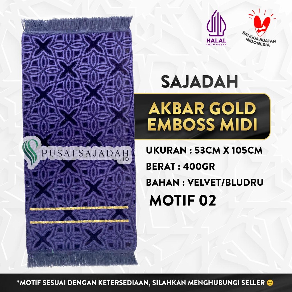 Sajadah Akbar Gold Emboss Midi