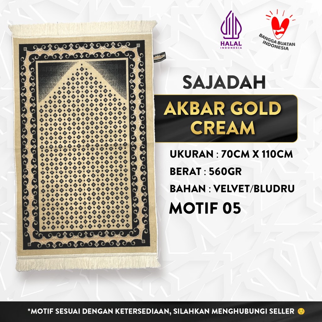 Sajadah Akbar Gold Cream