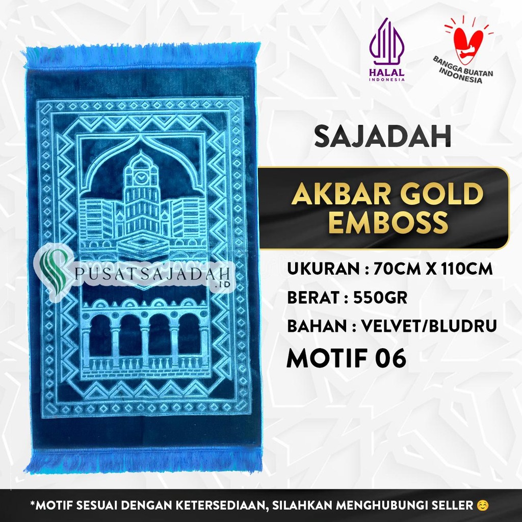 Sajadah Akbar Gold Emboss