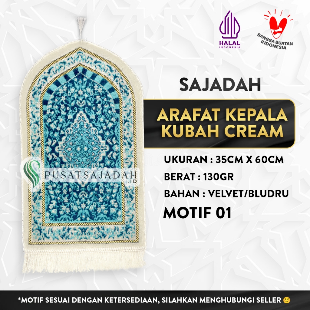 Sajadah Arafat Kepala Kubah Cream