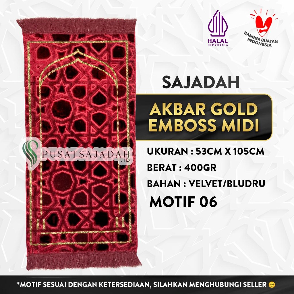 Sajadah Akbar Gold Emboss Midi