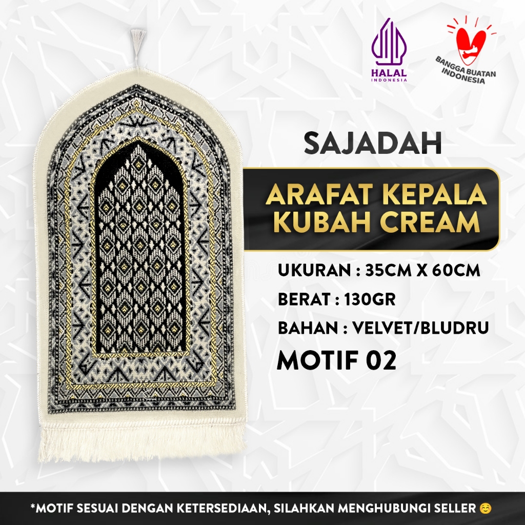 Sajadah Arafat Kepala Kubah Cream