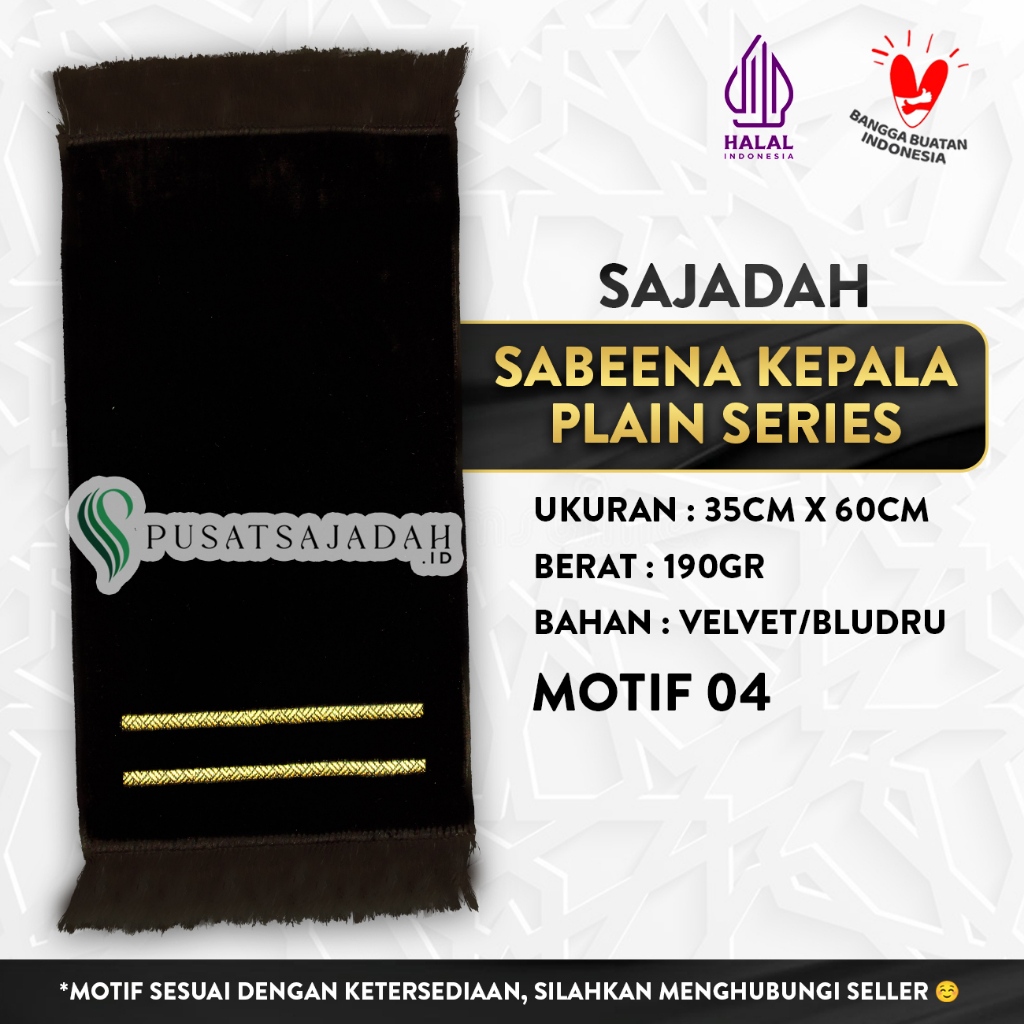 Sajadah Sabeena Kepala Plain Series