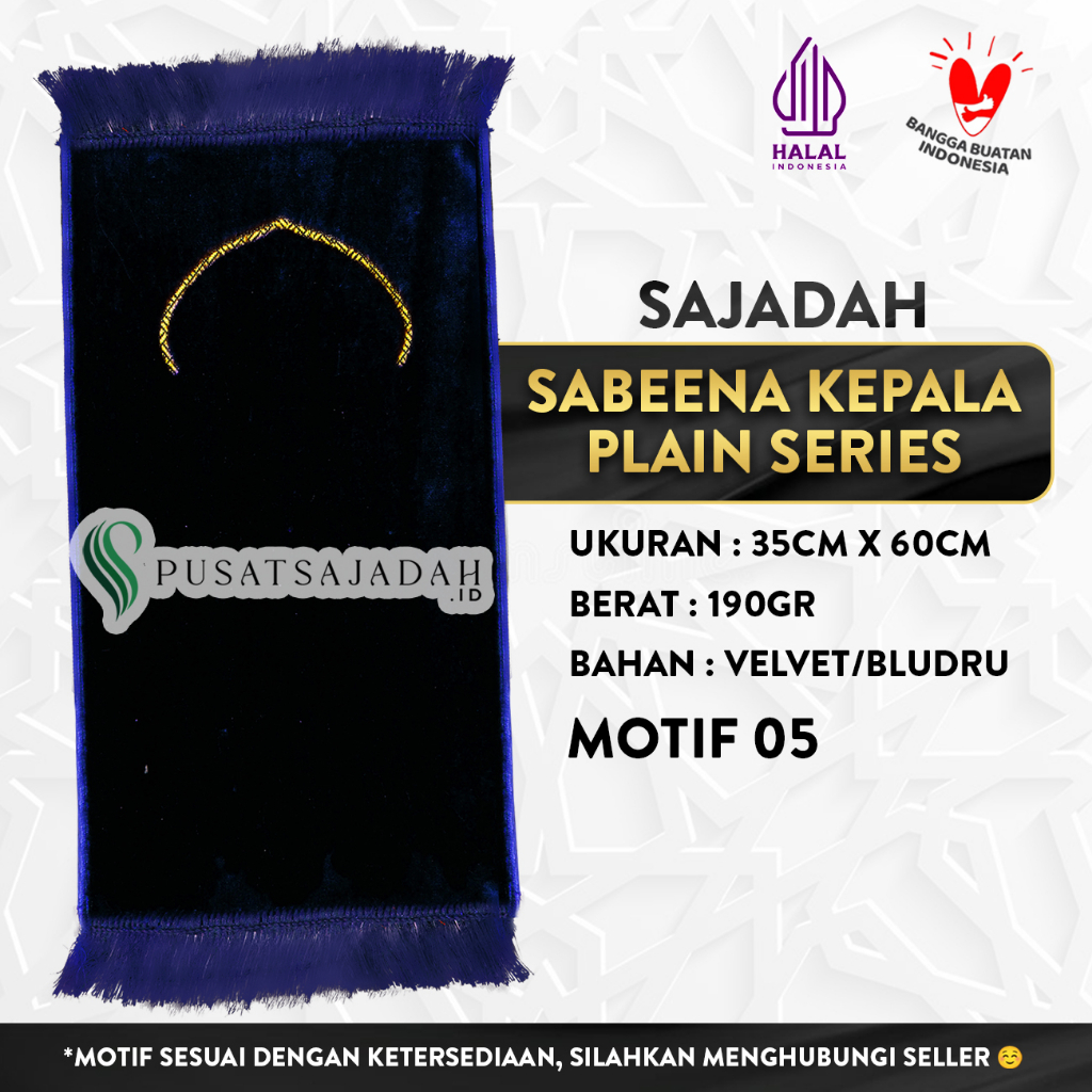 Sajadah Sabeena Kepala Plain Series