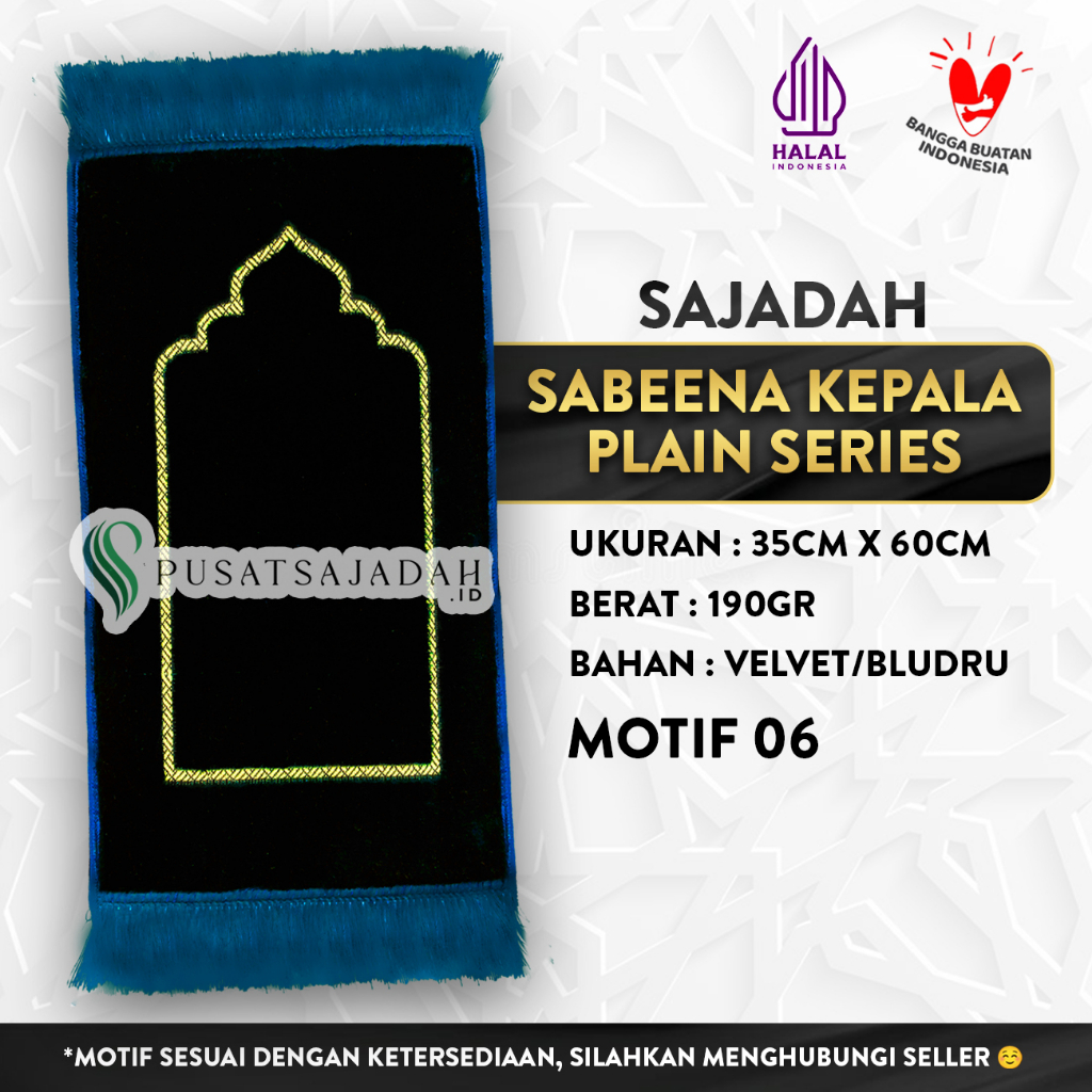 Sajadah Sabeena Kepala Plain Series