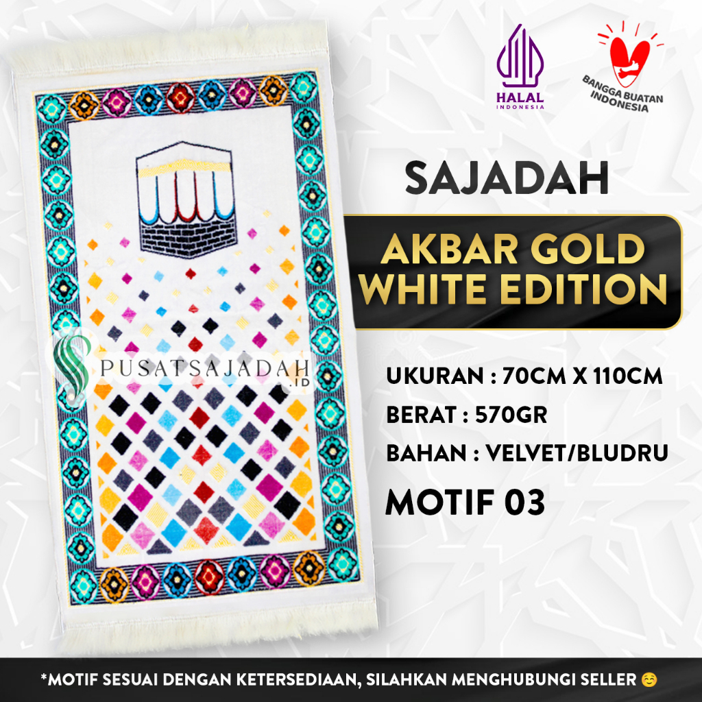 Sajadah Akbar Gold White Edition
