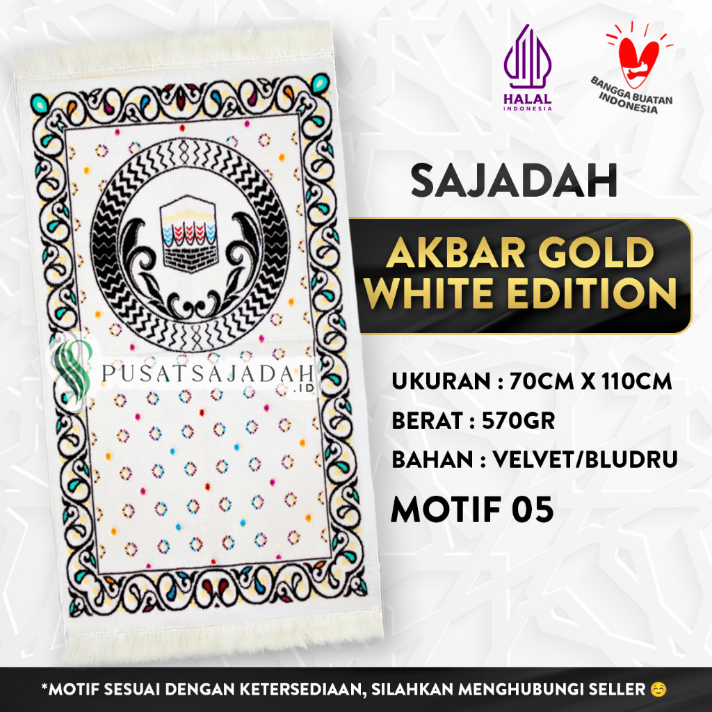 Sajadah Akbar Gold White Edition