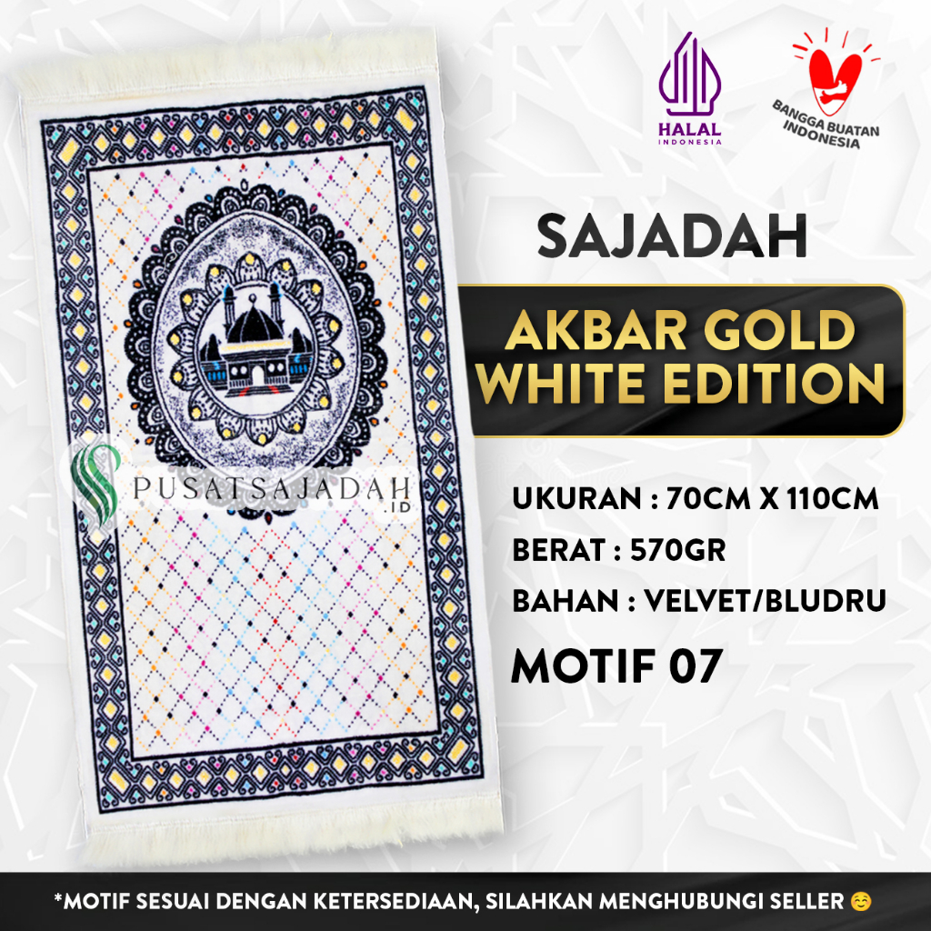 Sajadah Akbar Gold White Edition