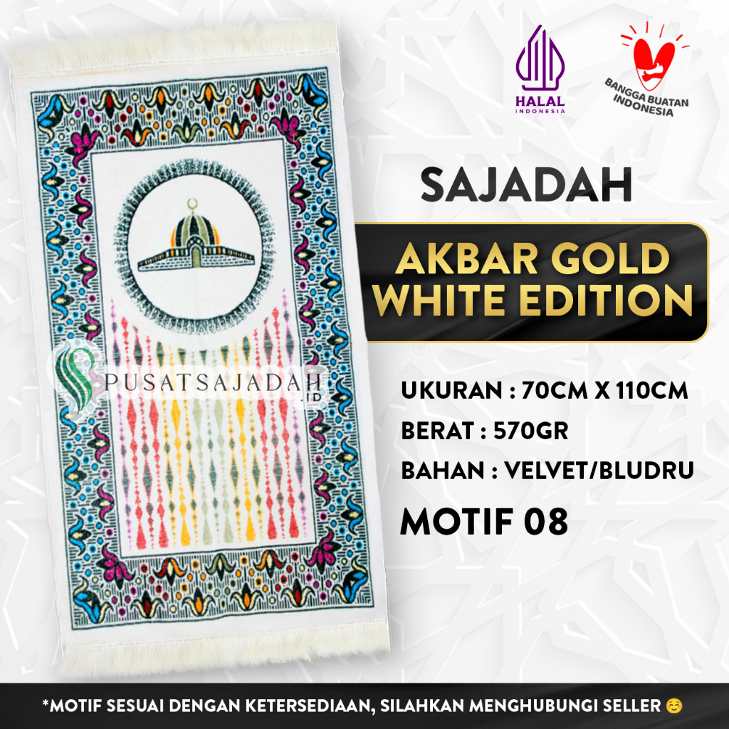 Sajadah Akbar Gold White Edition