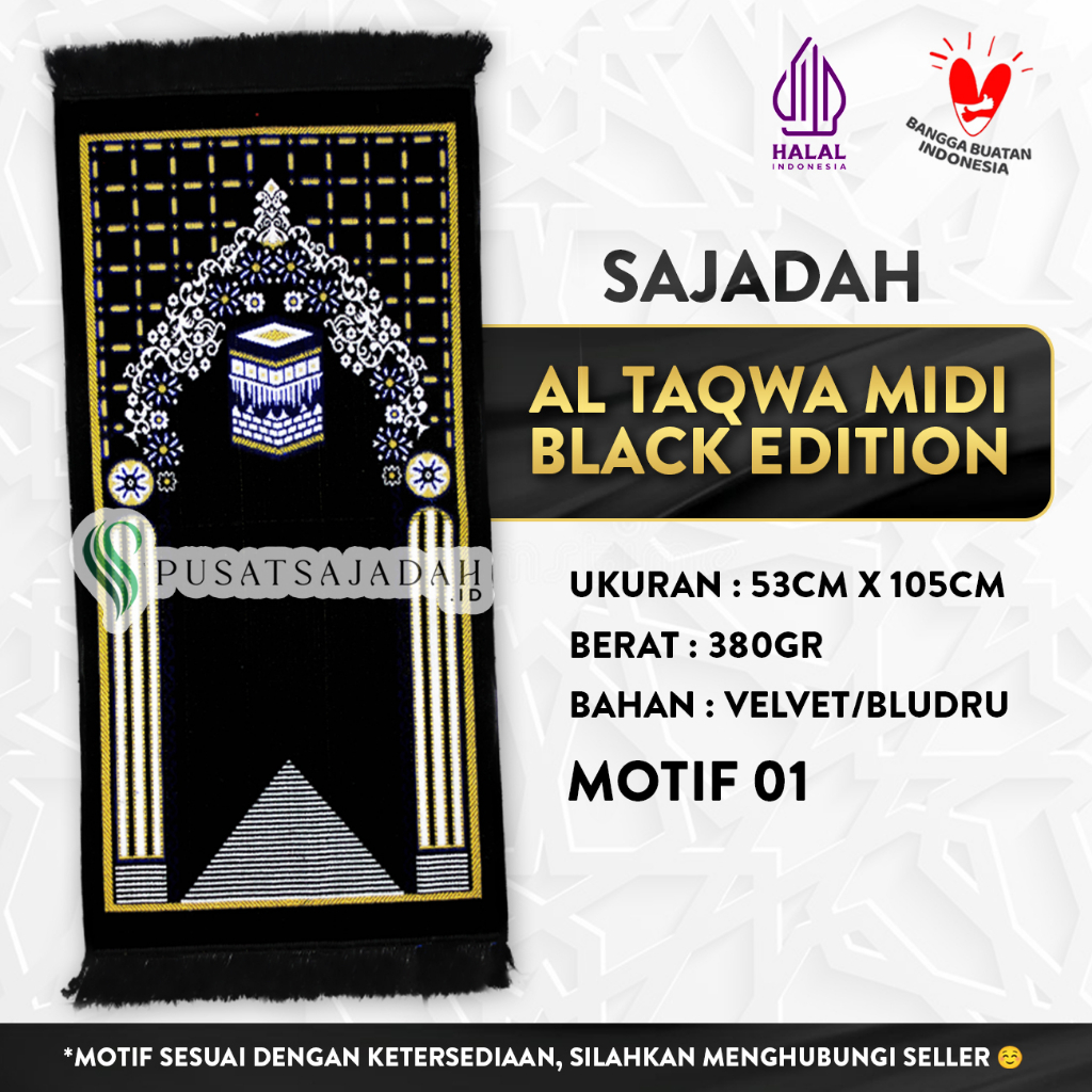 Sajadah Al Taqwa Midi Black Edition