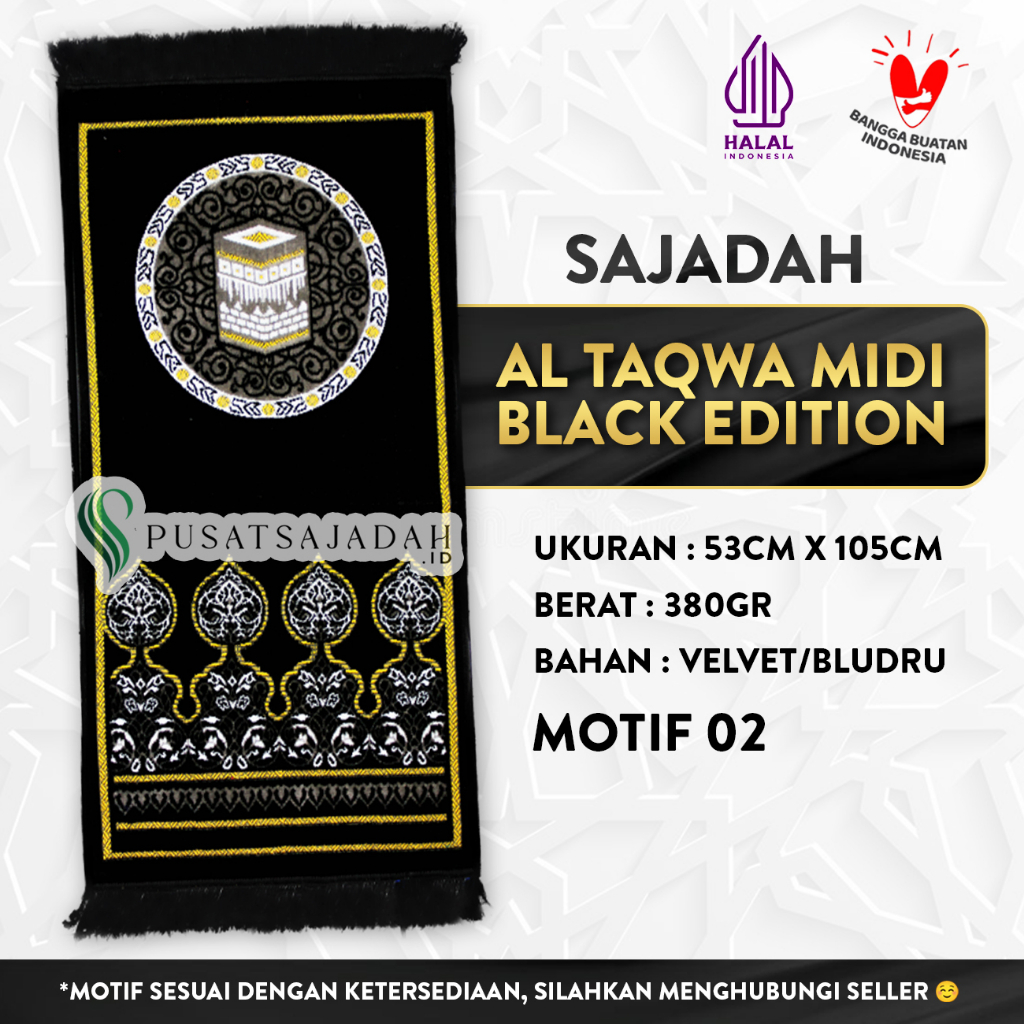 Sajadah Al Taqwa Midi Black Edition