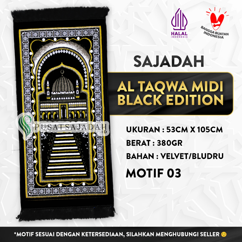 Sajadah Al Taqwa Midi Black Edition