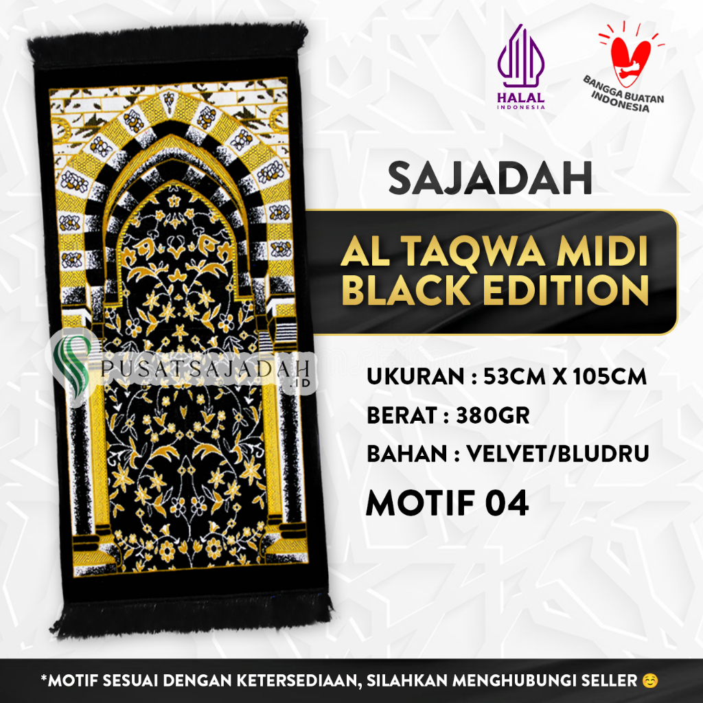 Sajadah Al Taqwa Midi Black Edition