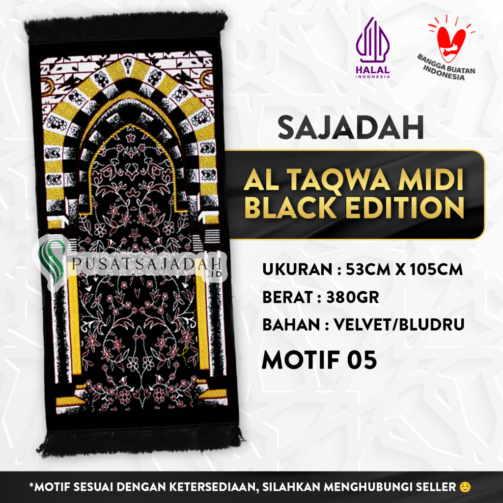 Sajadah Al Taqwa Midi Black Edition
