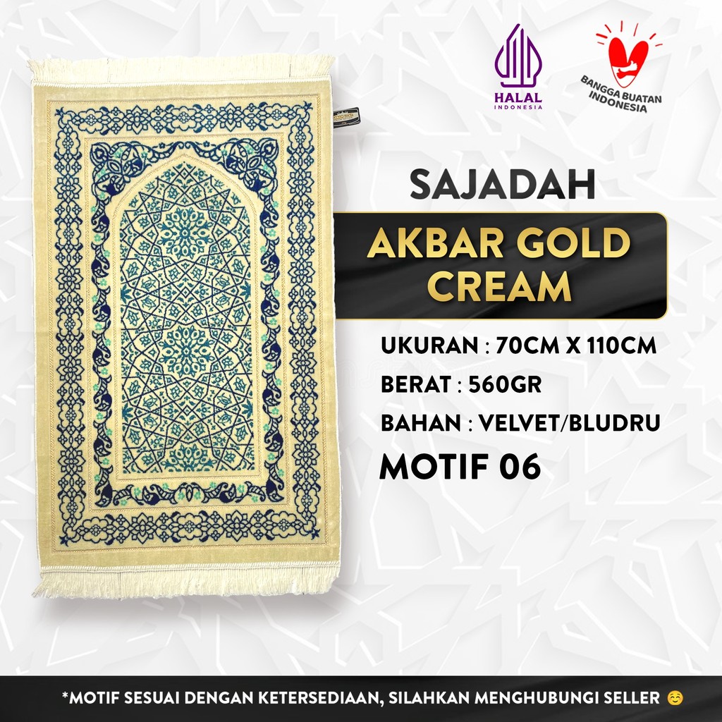 Sajadah Akbar Gold Cream