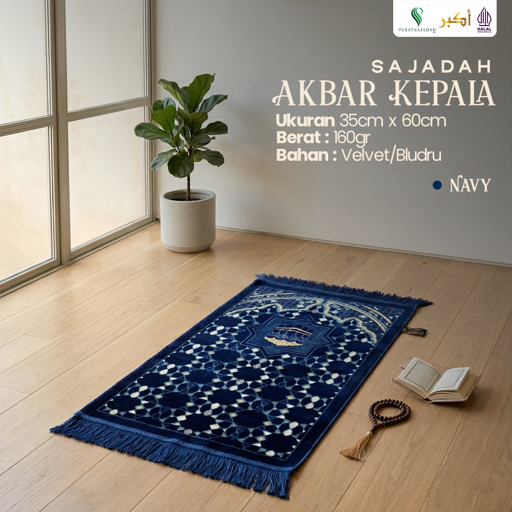 Sajadah Anak Tebal & Lembut | Akbar Kepala | Uk. 35x60 | Minimalis | Modern | Terlaris | Oleh-Oleh Haji dan Umroh | Murah | Aesthetic | Kecil | Travel | Tahlilan 40 hari