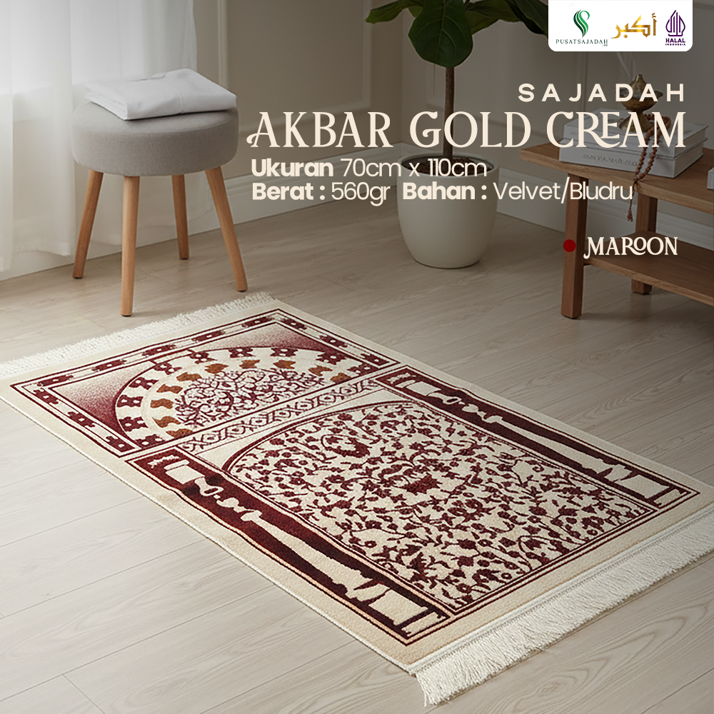 Sajadah Akbar Gold Cream
