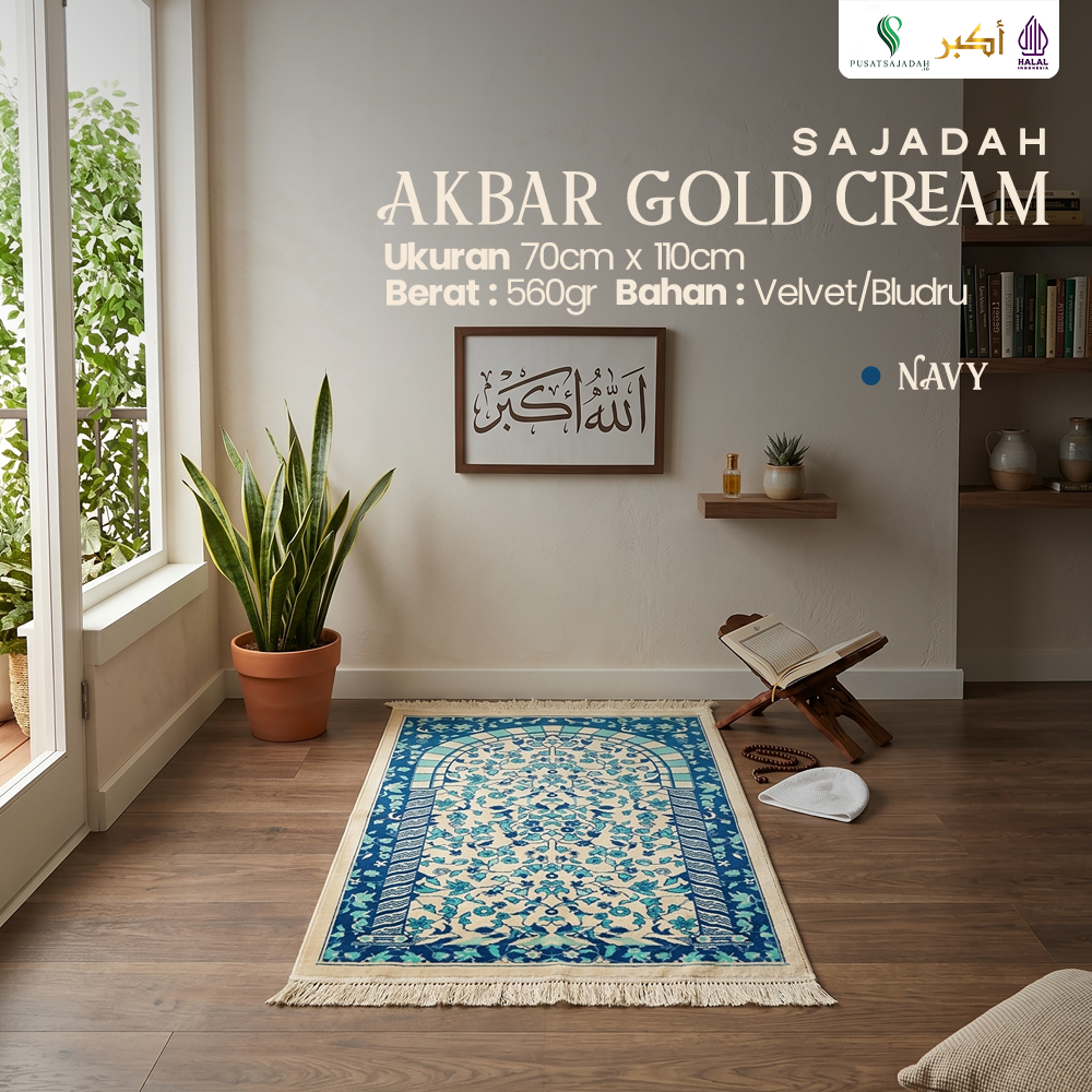 Sajadah Akbar Gold Cream