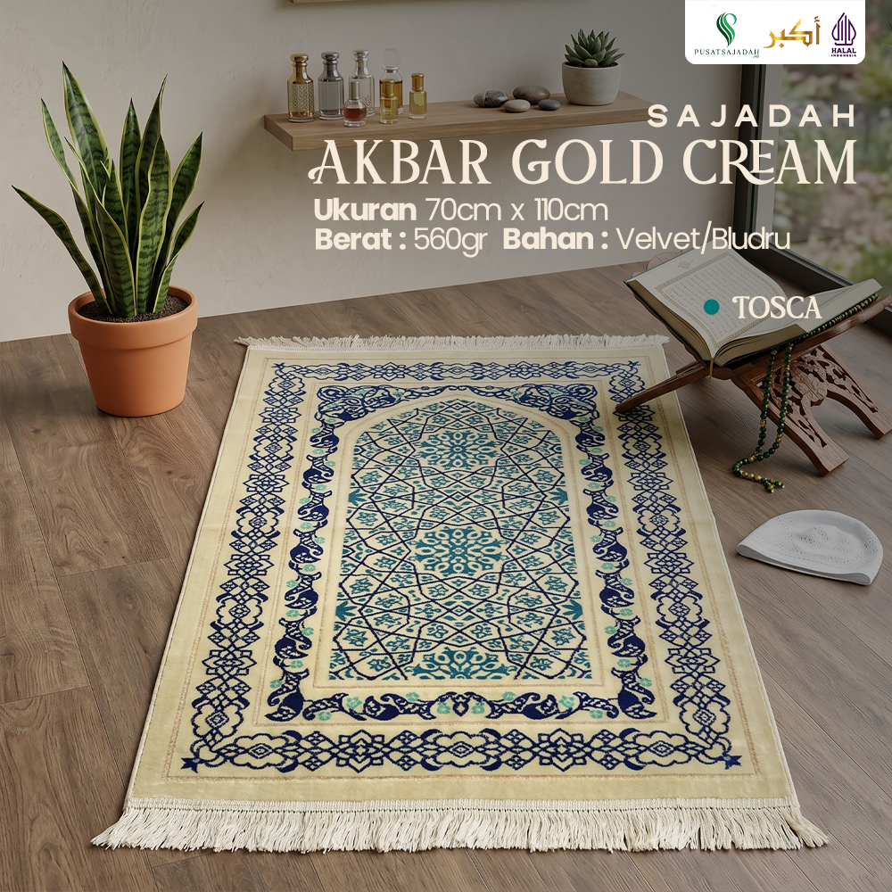 Sajadah Akbar Gold Cream