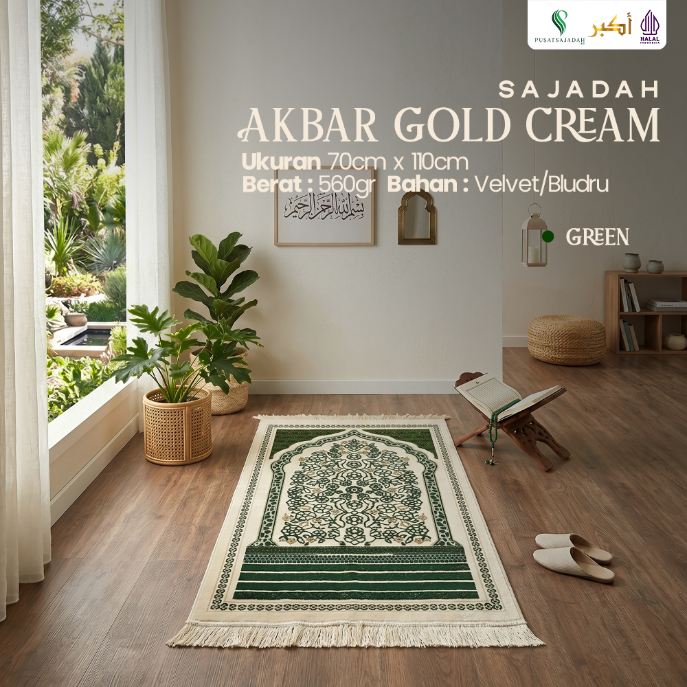 Sajadah Akbar Gold Cream