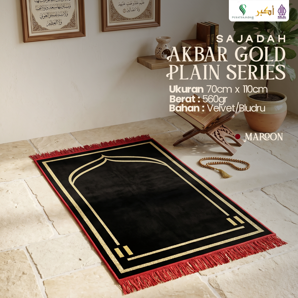 Sajadah Akbar Gold Plain