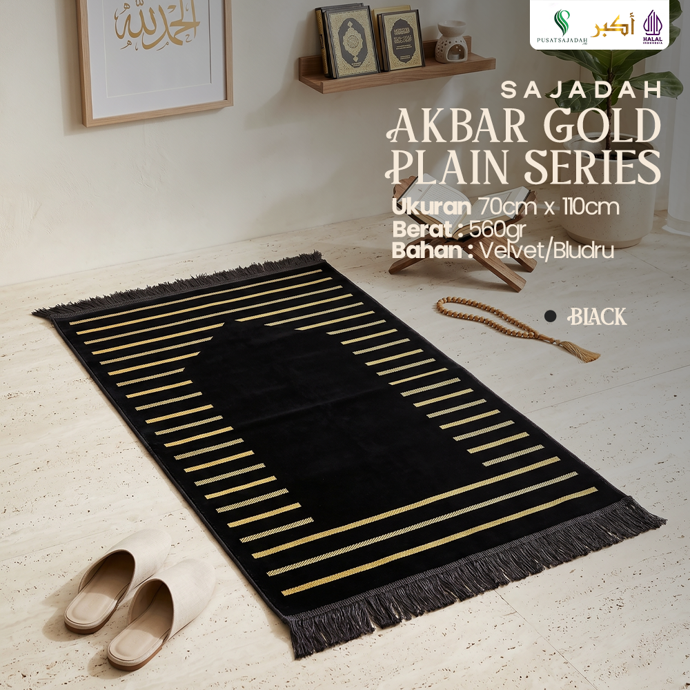 Sajadah Akbar Gold Plain