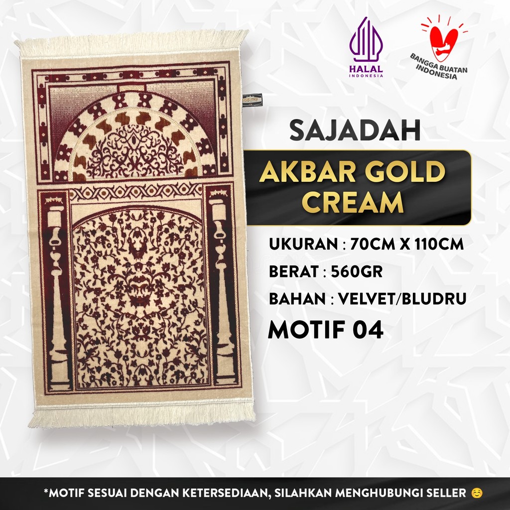Sajadah Akbar Gold Cream