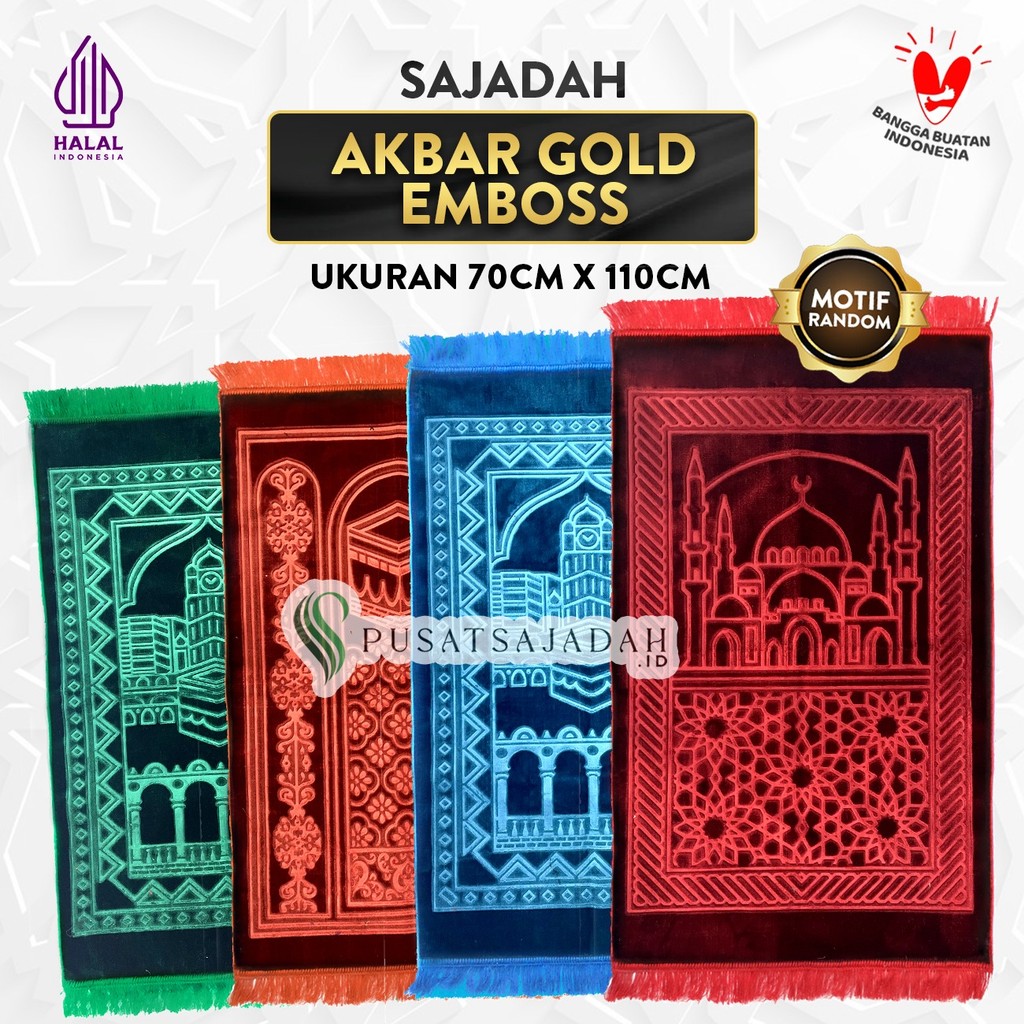 Sajadah Akbar Gold Emboss