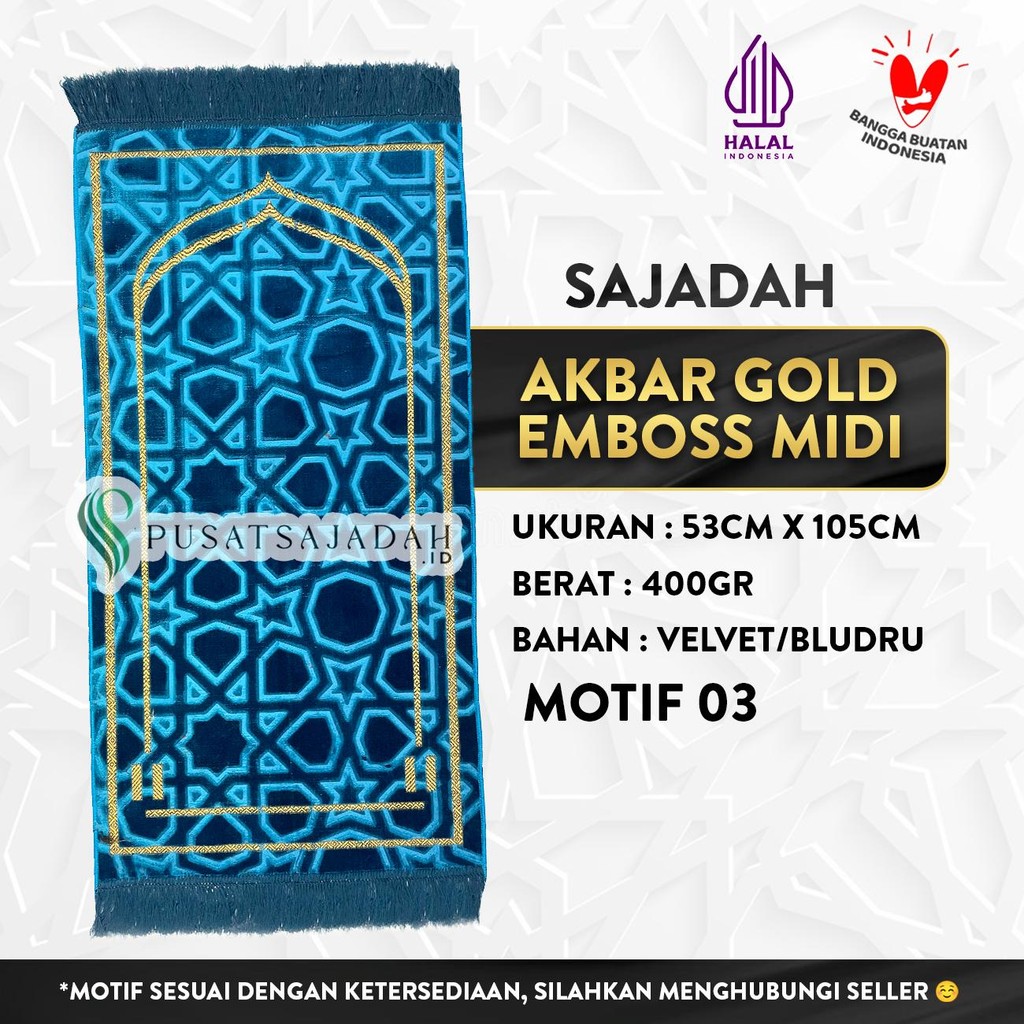 Sajadah Akbar Gold Emboss Midi