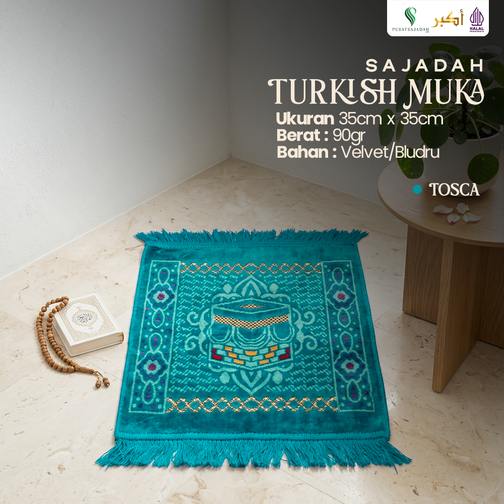 Sajadah Muka Tebal & Lembut | Turkish Muka | Uk. 35x35 | Minimalis | Modern | Terlaris | Termurah | Terbaik | Lembut | Tebal | Simple | Travel