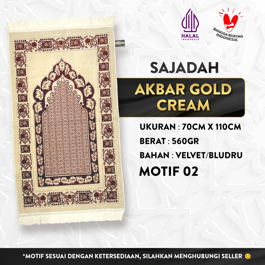 Sajadah Akbar Gold Cream