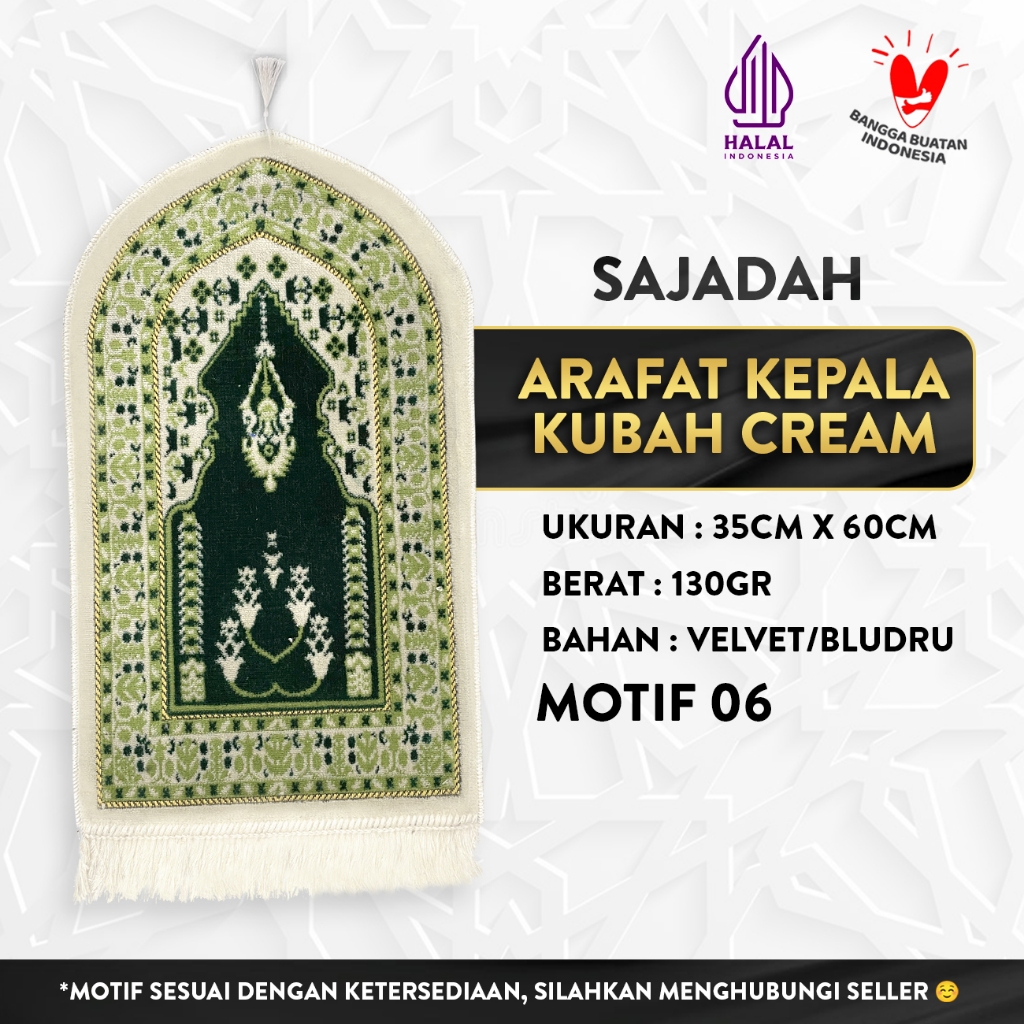 Sajadah Arafat Kepala Kubah Cream