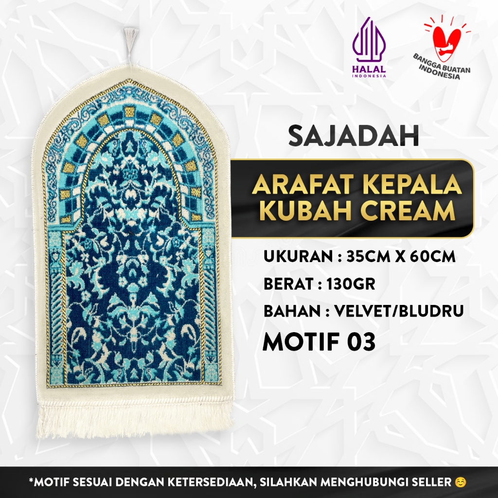 Sajadah Arafat Kepala Kubah Cream