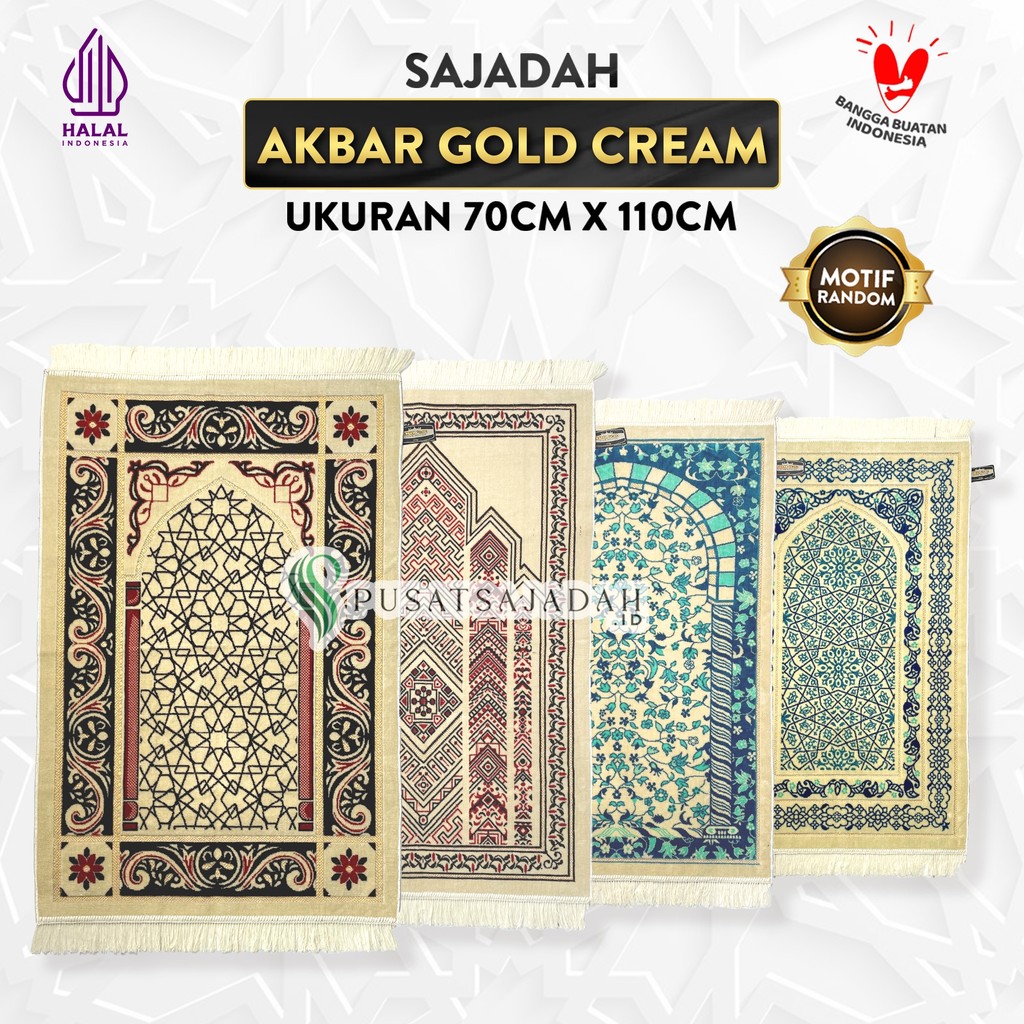 Sajadah Akbar Gold Cream