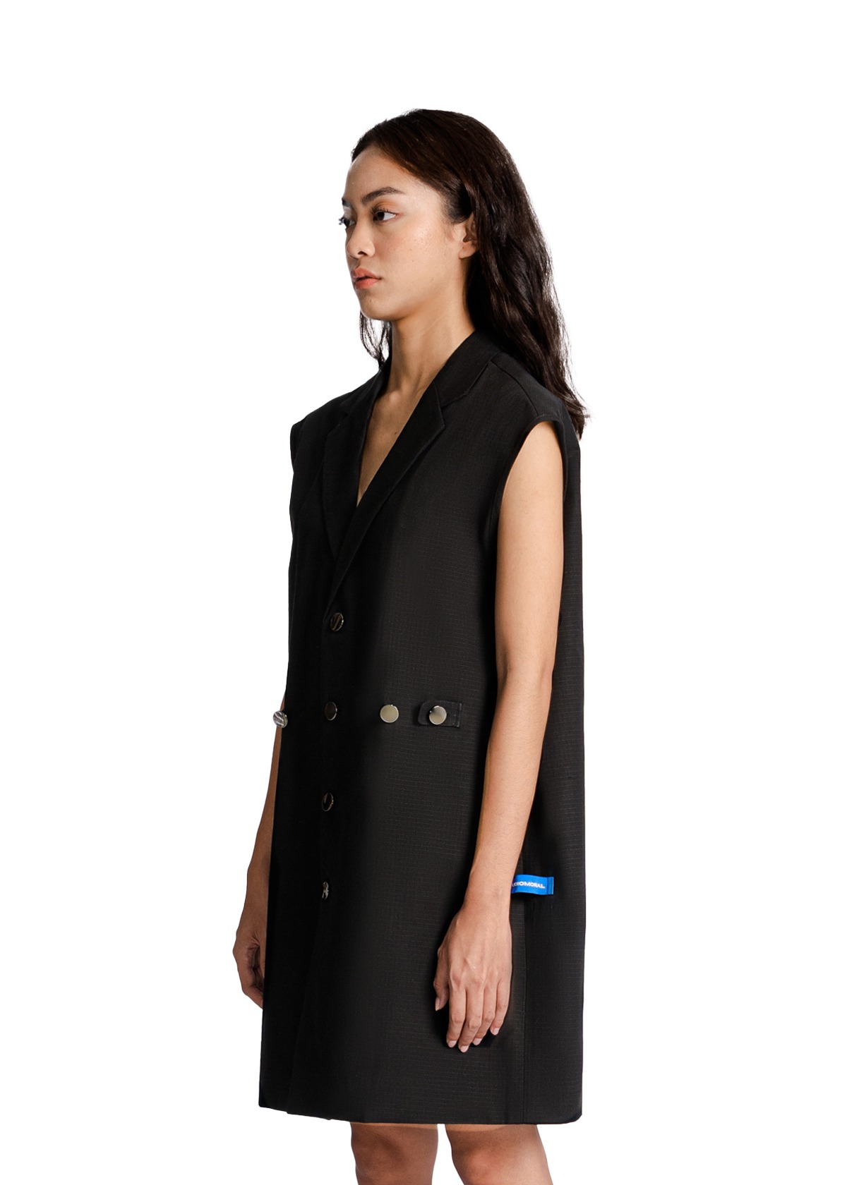 Adjustable Waist Vest in Black