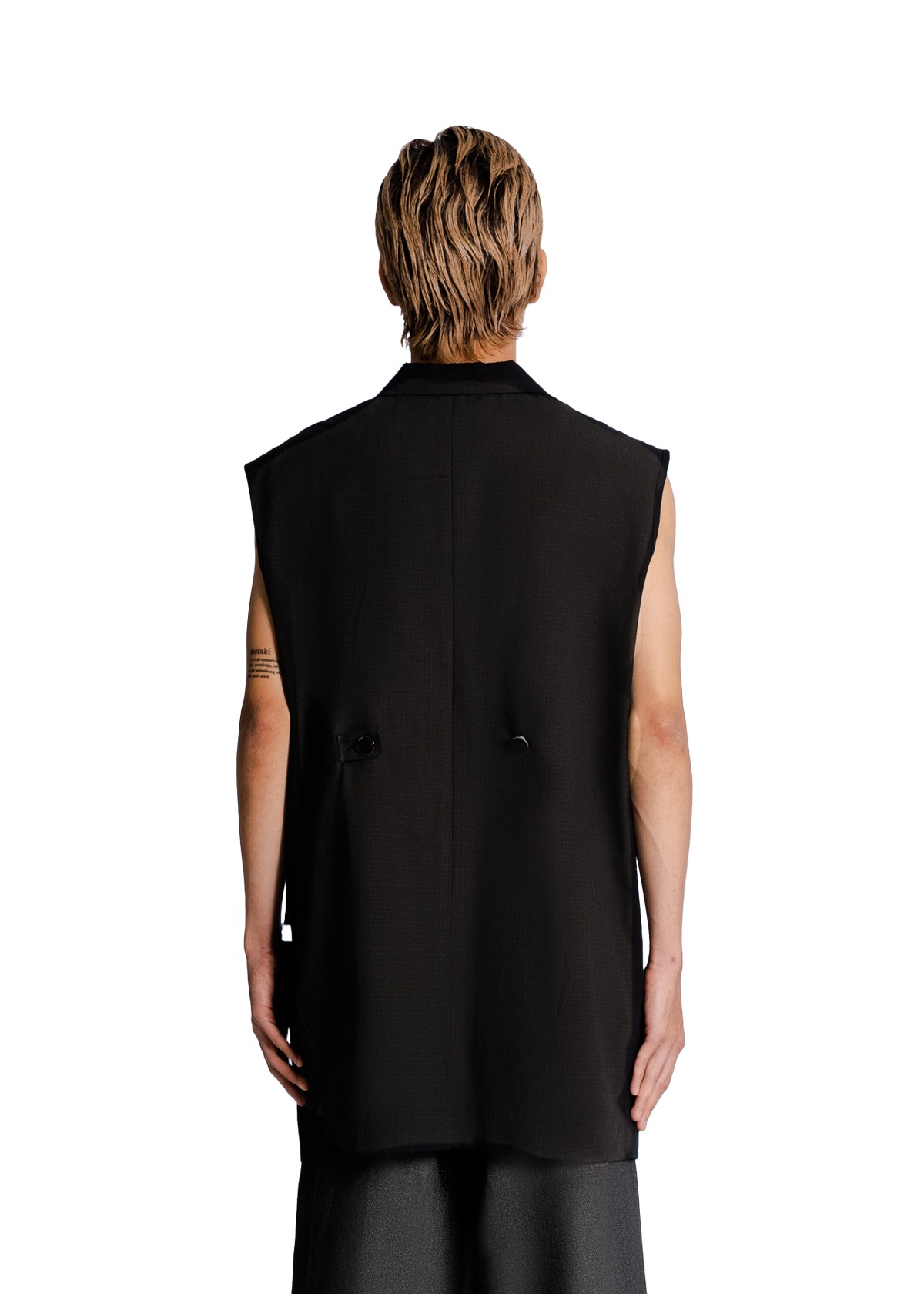 Adjustable Waist Vest in Black