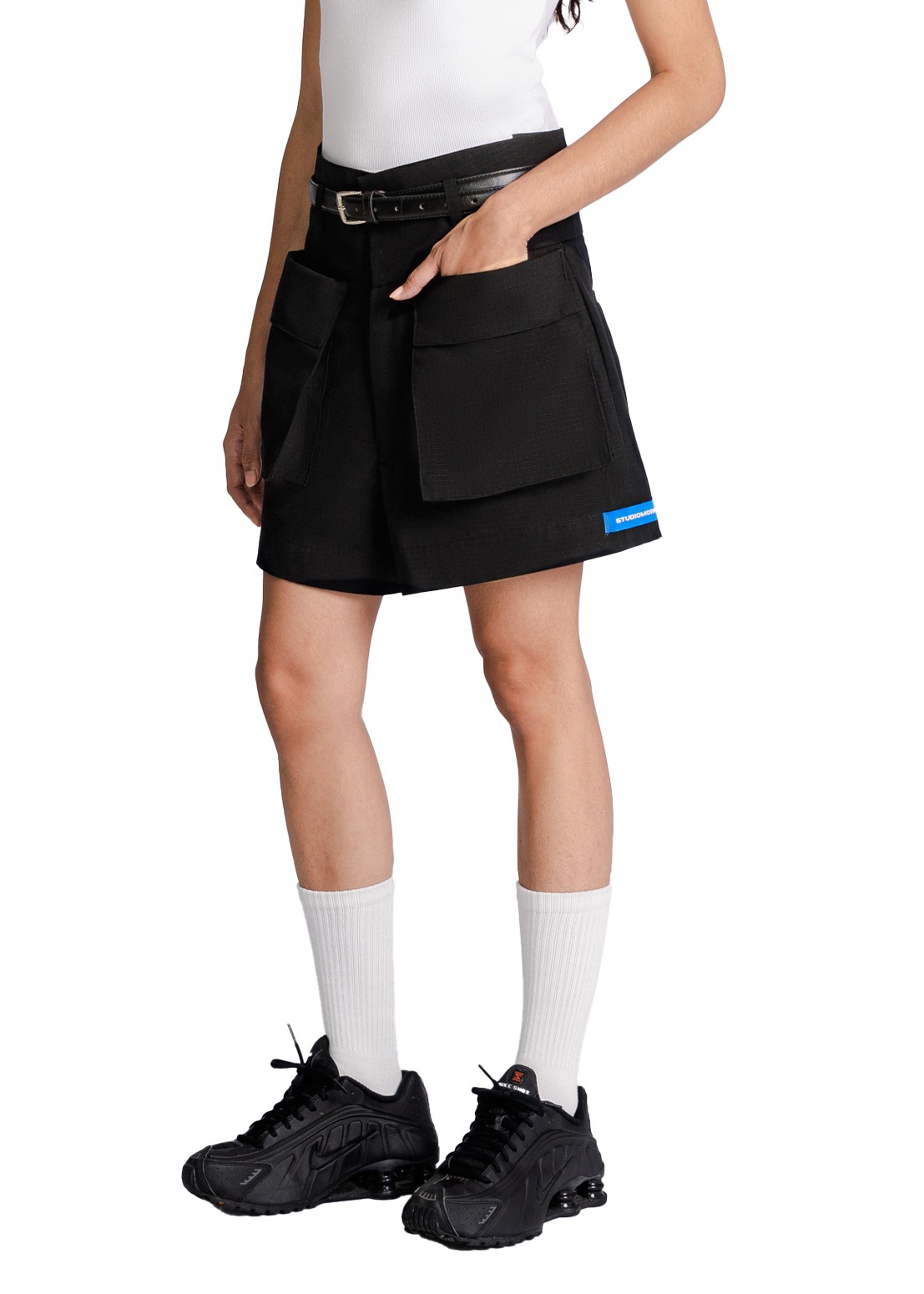 Big Band Double Pocket Shorts in Black
