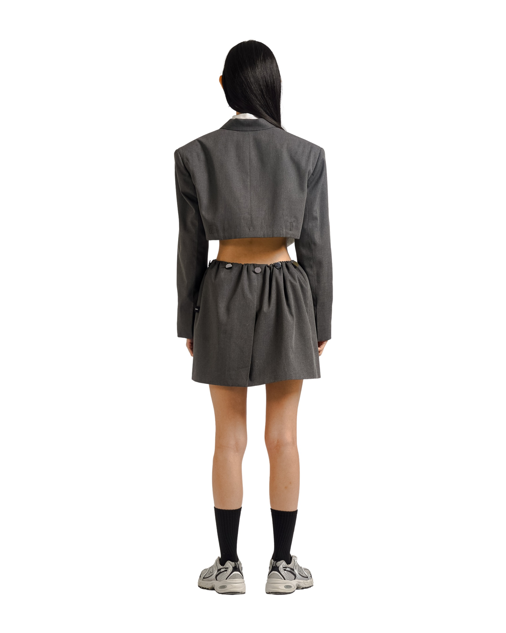 Multiways Buttoned Blazer in Grey