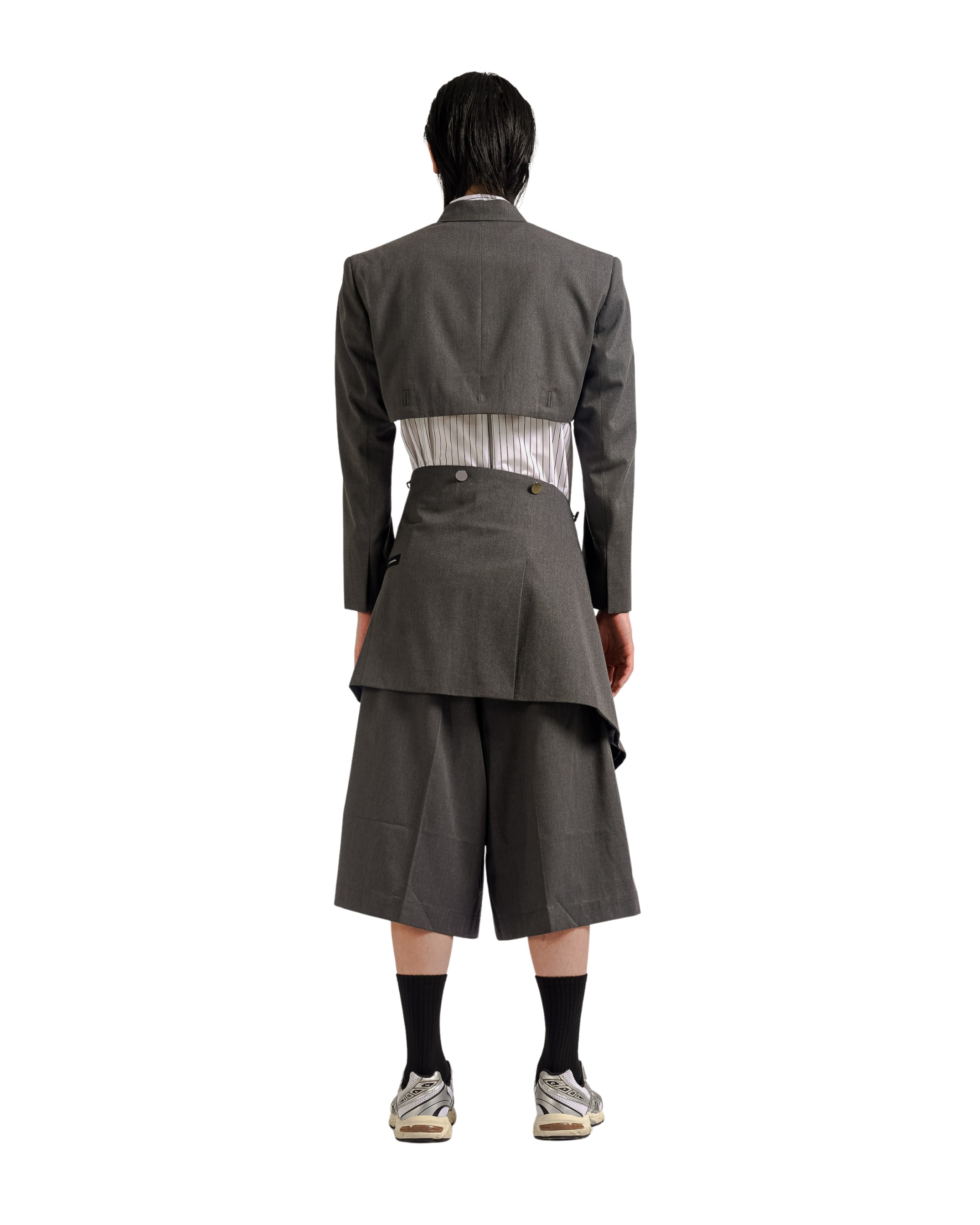 Multiways Buttoned Blazer in Grey