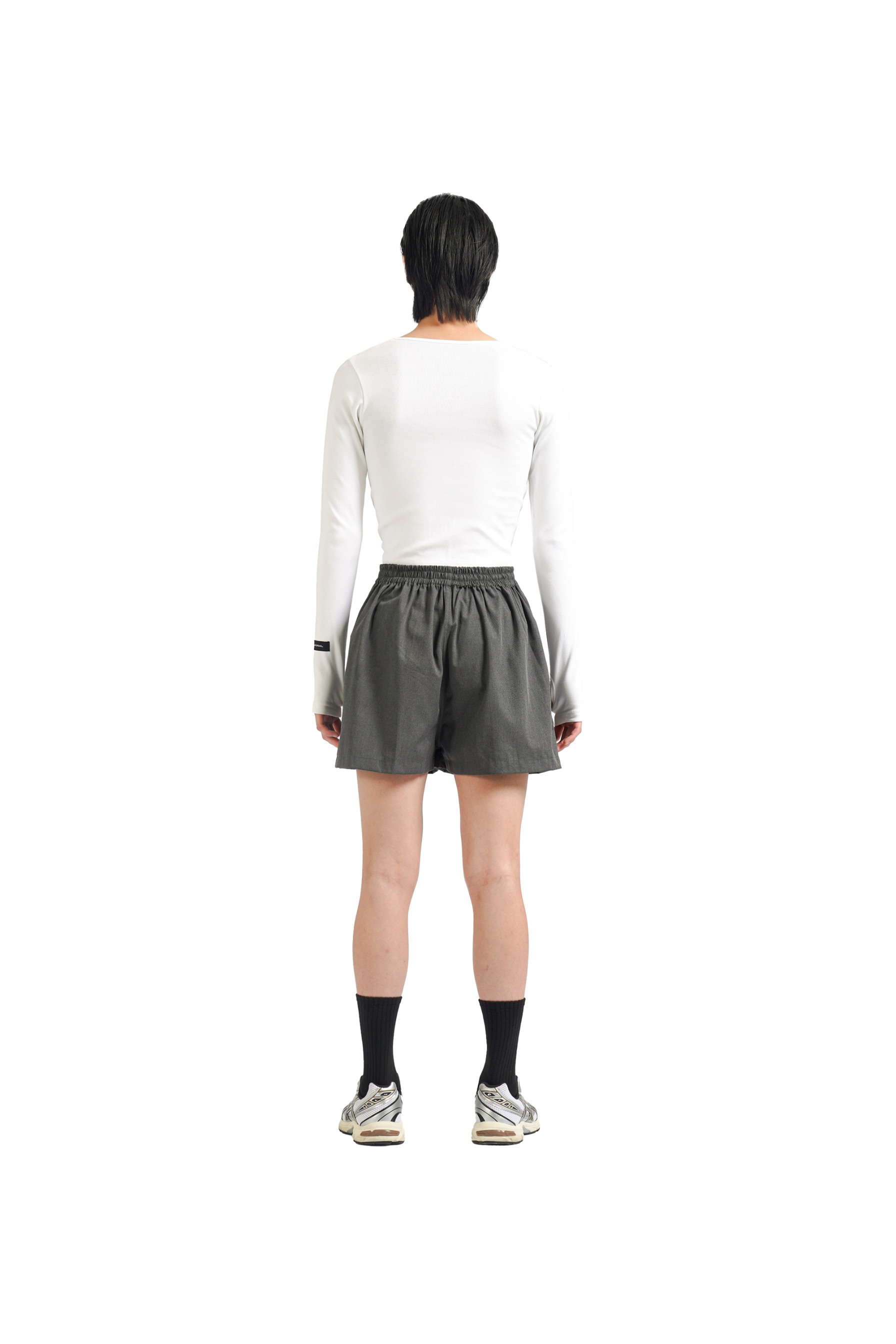 Boxy Polo Shorts in Grey