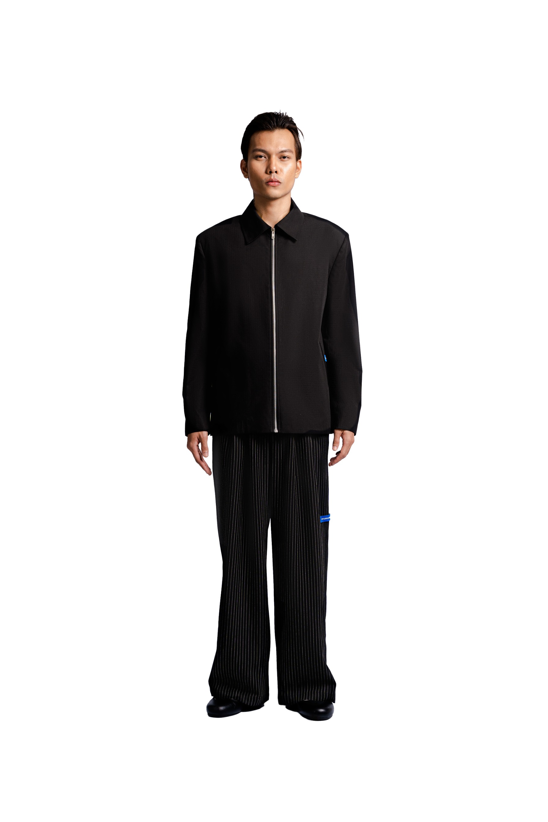 Long Sleeve Full Zipped Jasket in Black