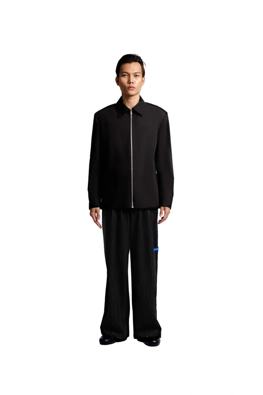 Image of Long Sleeve Full Zipped Jasket in Black