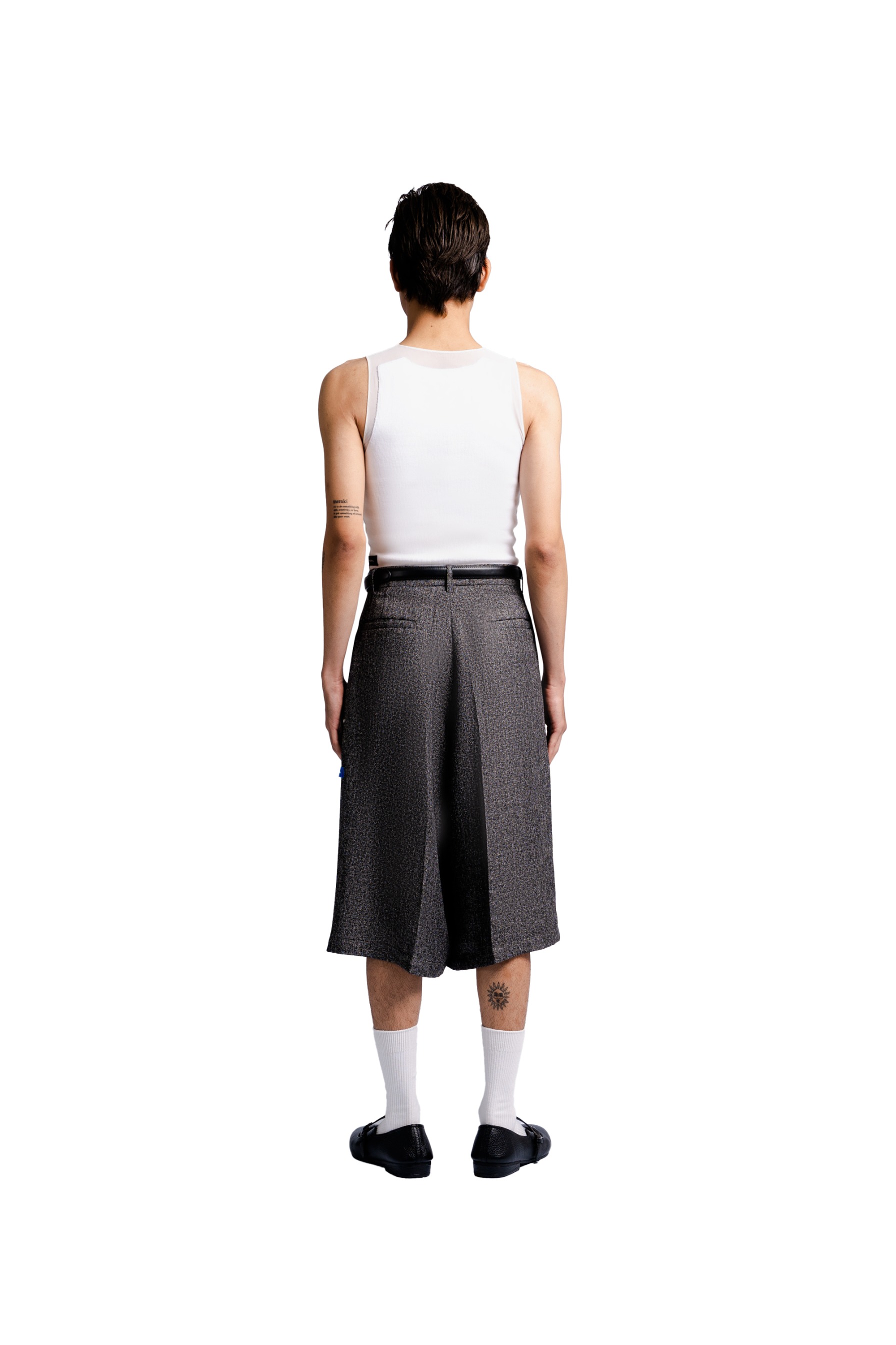 Bermuda Pants in Grey Roman Tweed