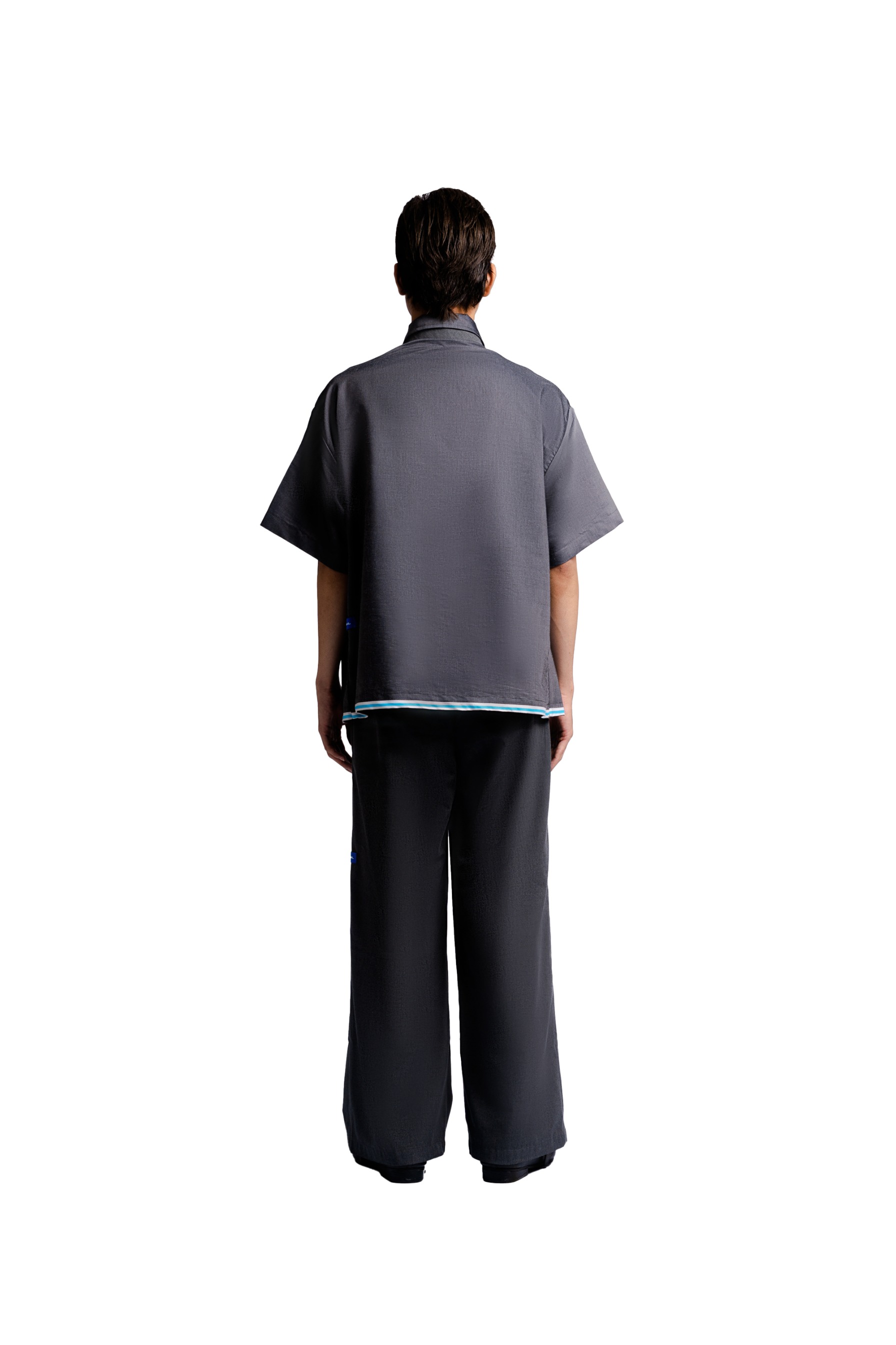 Overlap Multi Layered Shirt in Grey