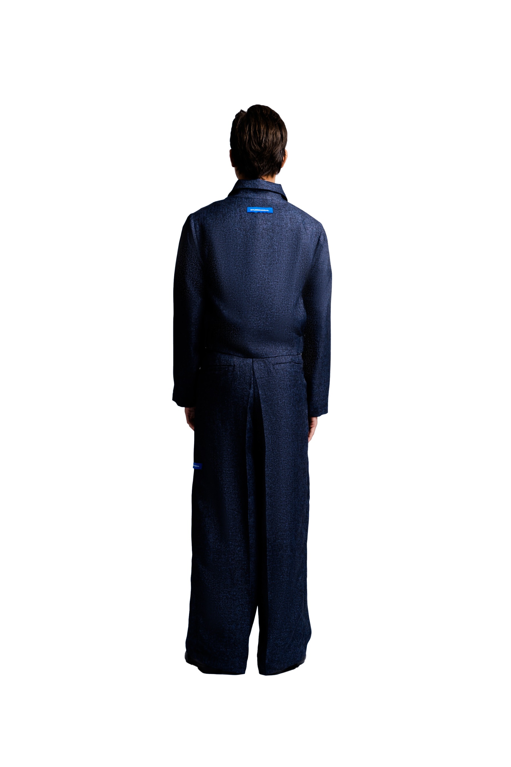 Fitted Jasket in Navy Tweed