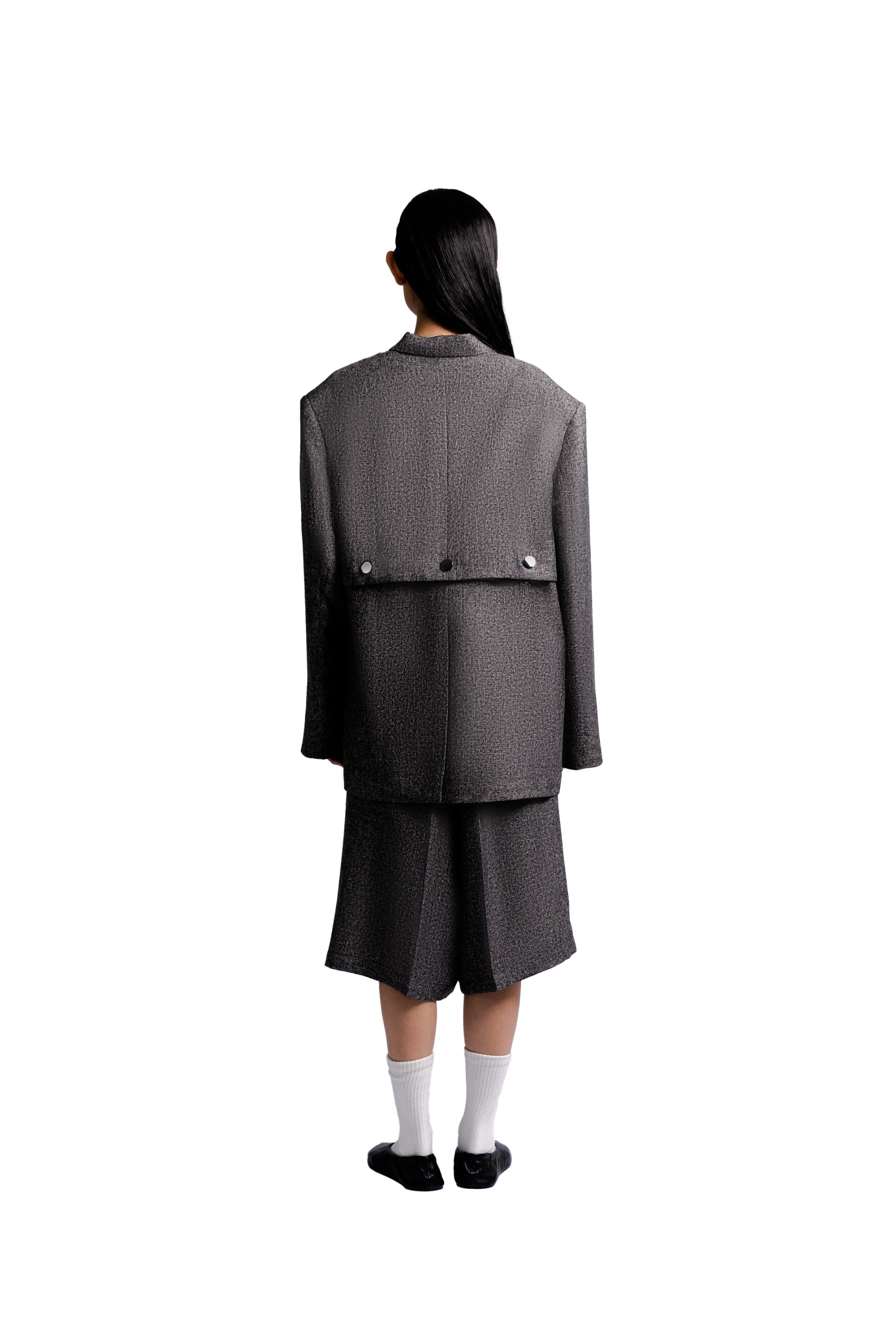 Multiways Blazer in Grey Tweed