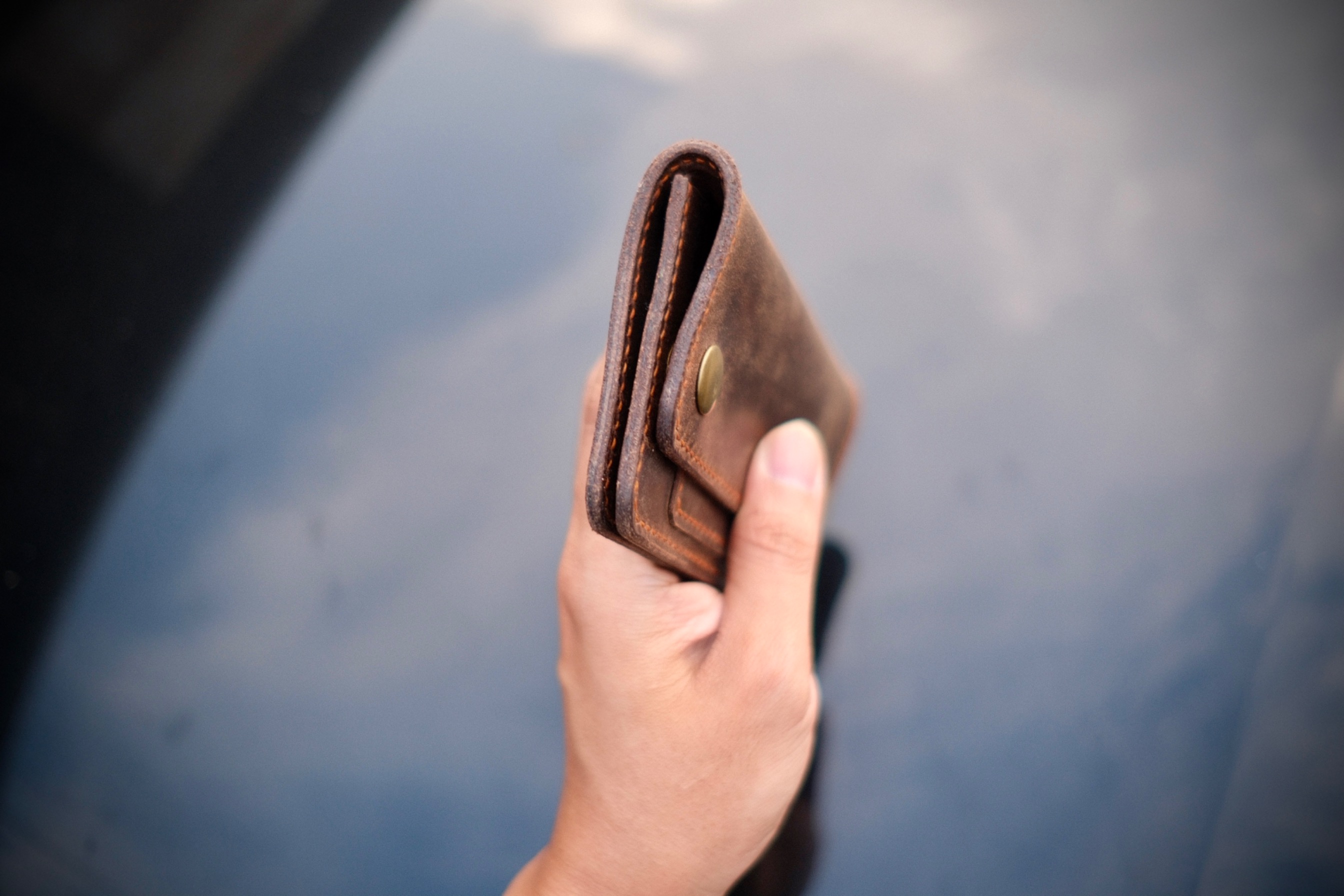 Leather Mini Trucker Wallet